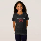 Moderne, benutzerdefinierte YouTube Channel Black T-Shirt (Vorne ganz)