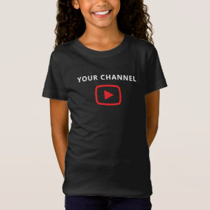 Moderne, benutzerdefinierte YouTube Channel Black T-Shirt