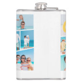 Moderne, benutzerfreundliche 9 Bilder Collage Fot Flachmann (Rückseite)