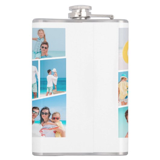  Moderne, benutzerfreundliche 9 Bilder Collage Fot Flachmann (Rückseite)