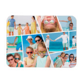 Moderne, benutzerfreundliche 9 Bilder Collage Foto Magnet (Horizontal)