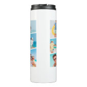 Moderne, benutzerfreundliche 9 Bilder Collage Foto Thermosbecher (Rückseite)