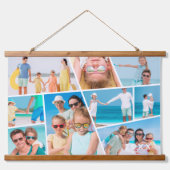 Moderne, benutzerfreundliche 9 Bilder Collage Foto Wandteppich Mit Holzrahmen (Vorne)