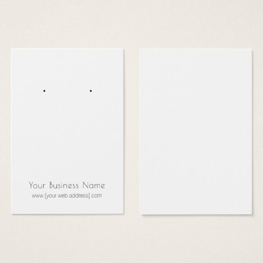 Moderne, benutzerfreundliche Earring Card (Vorne & Hinten)