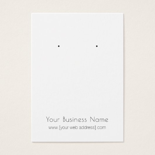 Moderne, benutzerfreundliche Earring Card (Vorderseite)