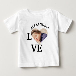 Moderne, benutzerfreundliche Herz-Bildvorlage für Baby T-shirt