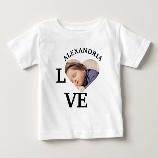 Moderne, benutzerfreundliche Herz-Bildvorlage für Baby T-shirt (Vorderseite)
