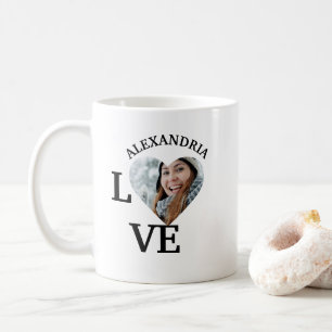 Moderne, benutzerfreundliche Herz-Bildvorlage für Kaffeetasse