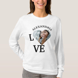 Moderne, benutzerfreundliche Herz-Bildvorlage für T-Shirt