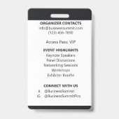 Moderne, benutzerfreundliche Logo-Mitarbeiterkennu Ausweis (Back)