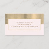 Moderne Beratung für monogramm metallisches Gold & Visitenkarte (Rückseite)