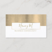 Moderne Beratung in monogramm metallisches Gold &  Visitenkarte (Vorderseite)