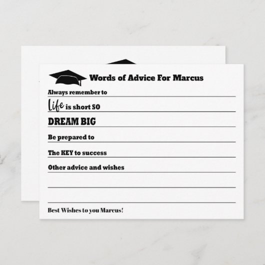 Moderne Beratung wünscht Party Abschluss Postkarte (Vorne/Hinten)