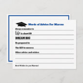 Moderne Beratung wünscht Party Blue Abschluss Hinweiskarte (Vorne/Hinten)