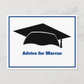 Moderne Beratung wünscht Party Blue Abschluss Hinweiskarte (Rückseite)