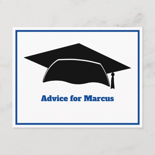 Moderne Beratung wünscht Party Blue Abschluss Hinweiskarte (Rückseite)