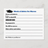 Moderne Beratung wünscht Party Blue Abschluss Hinweiskarte (Vorderseite)