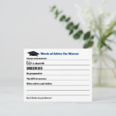 Moderne Beratung wünscht Party Blue Abschluss Hinweiskarte (Stehend Vorderseite)