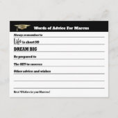 Moderne Beratung wünscht Party Gold Abschluss Hinweiskarte (Vorderseite)