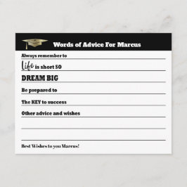 Moderne Beratung wünscht Party Gold Abschluss Hinweiskarte