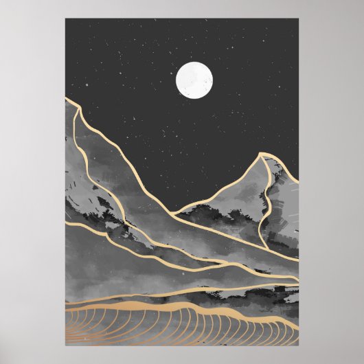 Moderne Bergkunst Poster (Vorne)