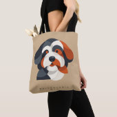 Moderne Bernedoodle-Mama-Tasche - Geometrisches Tr Tasche (Von Nahem)