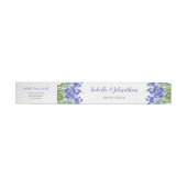 Moderne Berry Blue Iris Blues Hochzeitseinladung Rundum-Adressaufkleber (Person)