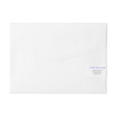 Moderne Berry Blue Iris Blues Hochzeitseinladung Rundum-Adressaufkleber (Rückseite)