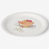 Moderne Berry Pancake Egg Whisk Brunch Babydusche Pappteller (Schrägansicht)