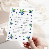 Moderne Berry Sweet Baby Shower Blueberries Einladung