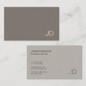 Moderne Beruflich elegante Monogram Schlicht Trend Visitenkarte (Vorne/Hinten)