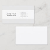 Moderne Beruflich Elegante Sauberes Grau Schlicht Visitenkarte (Vorne/Hinten)