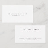 Moderne Beruflich Elegante Weiß Einfach Schlicht Visitenkarte (Vorne/Hinten)