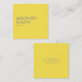 Moderne beruflich gelbe Vernetzung Quadratische Visitenkarte (Vorne/Hinten)