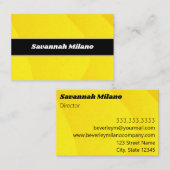 Moderne Beruflich-gelbe Visitenkarte (Vorne/Hinten)