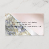 Moderne Beruflich Geometrie, Marmor Visitenkarte (Rückseite)