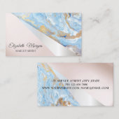 Moderne Beruflich Geometrie, Rose aus Marmor Gold Visitenkarte (Vorne/Hinten)