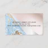 Moderne Beruflich Geometrie, Rose aus Marmor Gold Visitenkarte (Rückseite)