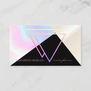 Moderne Beruflich geometrische Holografie Visitenkarte