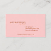 Moderne Beruflich-rosa-Visitenkarte Visitenkarte (Rückseite)