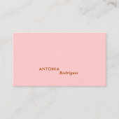 Moderne Beruflich-rosa-Visitenkarte Visitenkarte (Vorderseite)