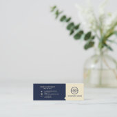 Moderne Berufliche 2 Farben fügen Ihr Logo hinzu Mini Visitenkarte (Stehend Vorderseite)