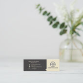 Moderne Berufliche 2 Farben fügen Ihr Logo hinzu Mini Visitenkarte (Stehend Vorderseite)