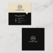 Moderne Berufliche 2 Farben fügen Ihr Logo hinzu Quadratische Visitenkarte (Vorne/Hinten)