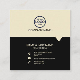 Moderne Berufliche 2 Farben fügen Ihr Logo hinzu Quadratische Visitenkarte