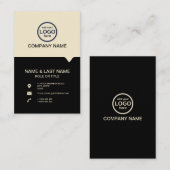 Moderne Berufliche 2 Farben fügen Ihr Logo hinzu Visitenkarte (Vorne/Hinten)
