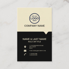 Moderne Berufliche 2 Farben fügen Ihr Logo hinzu Visitenkarte