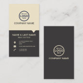 Moderne Berufliche 2 Farben fügen Ihr Logo hinzu Visitenkarte (Vorne/Hinten)