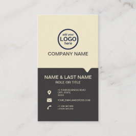 Moderne Berufliche 2 Farben fügen Ihr Logo hinzu Visitenkarte