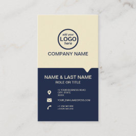 Moderne Berufliche 2 Farben fügen Ihr Logo hinzu Visitenkarte